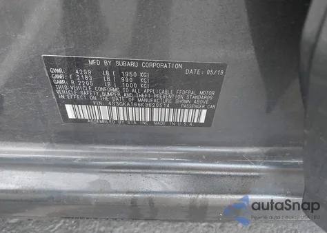 2019 Subaru Impreza 2.0I Limited из США, поврежденный, VIN 4S3GKAT66K3620514